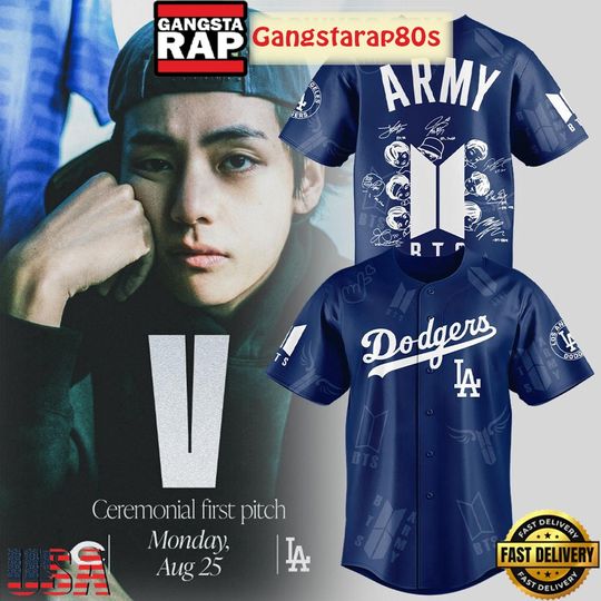Los Angeles Dodgerss x BTS Army Special Baseball Jersey