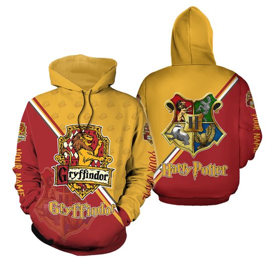 Personalized Harry Potter Gryffindor House All Over Print 3D Hoodie