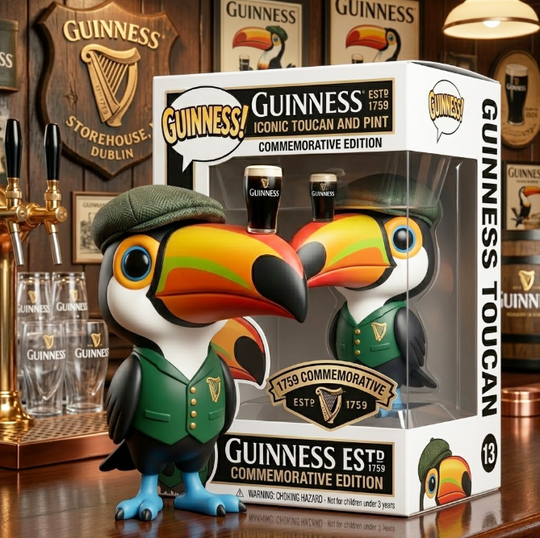 Guinness Beer Toucan Irish Figure Doll