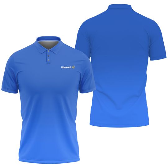 WALMART Associate Employee Uniform Polo Shirt Blue