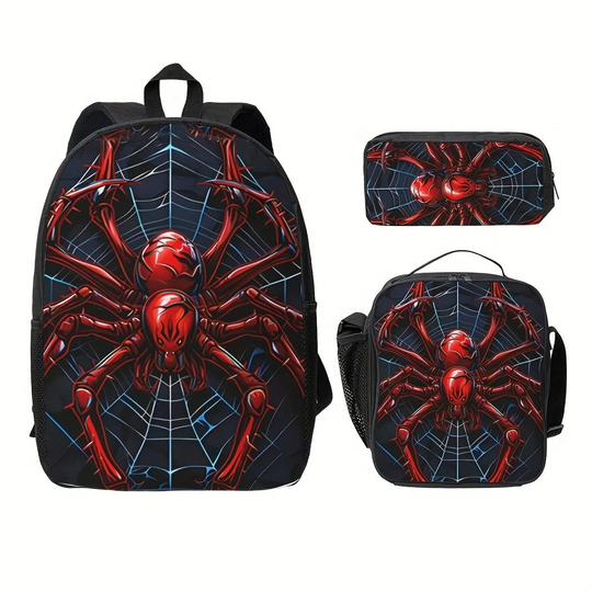 Set Anime School Backpack Lunch Bag Travel Rucksack Pencil Case kids Gift