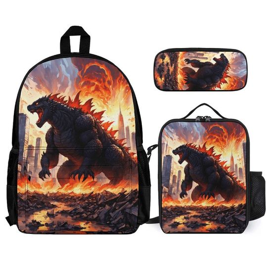 Dinosaur Backpack Set with Lunch Bag, Lunch Box, and Pencil Case