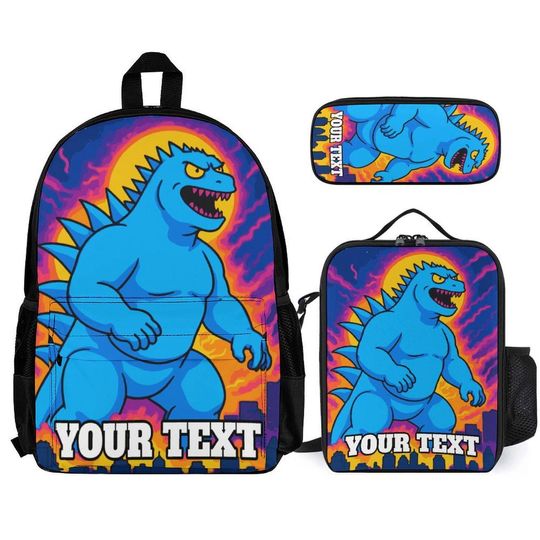 Personalized Horror Halloween Zombie Backpack Set for Kids