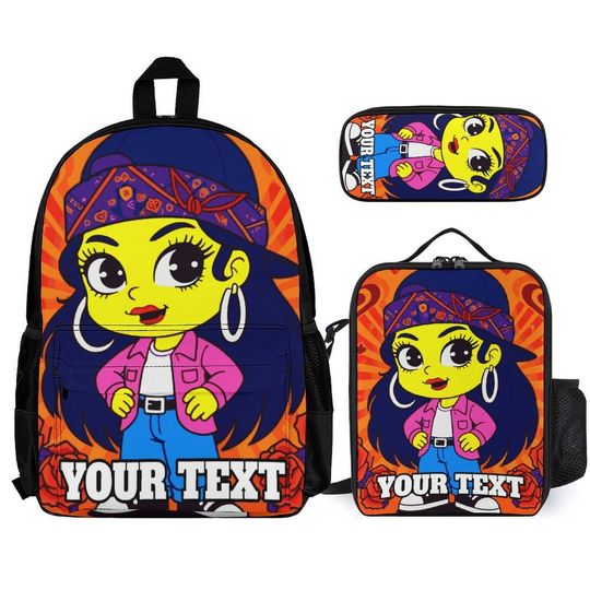 Personalized Horror Halloween Zombie Backpack Set for Kids