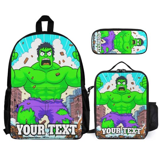 Personalized Superhero Backpack Set for Kids