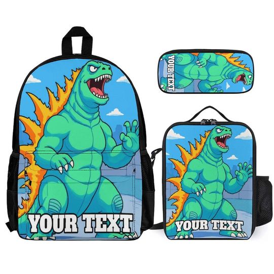 Personalized Dinosaur Backpack Set for Kids