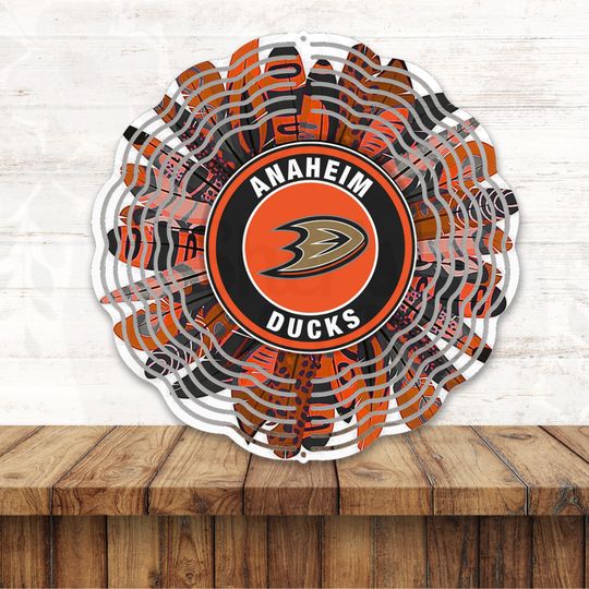 NHL Hockey Team Metal Wind Spinner, Outdoor Garden Decor