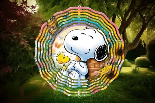 Snoop and Woodstock Wind Spinner, Garden, Yard, Lawn Decoration