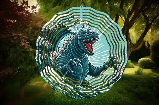 god zilla King of Monsters Wind Spinner, Garden, Yard Decoration