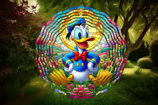 Donald Duck Wind Spinner, Garden Decoration