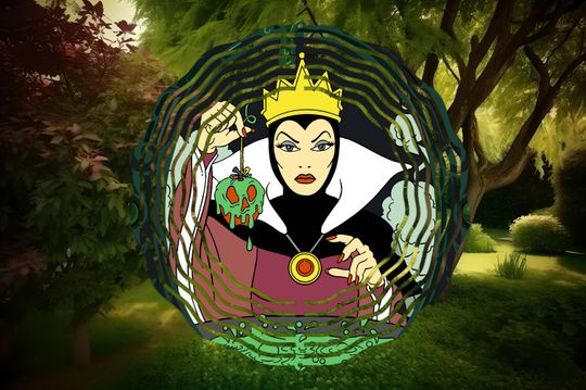 Evil Queen, Snow White, Grumpy, Wind Spinner, Garden, Yard Decoration