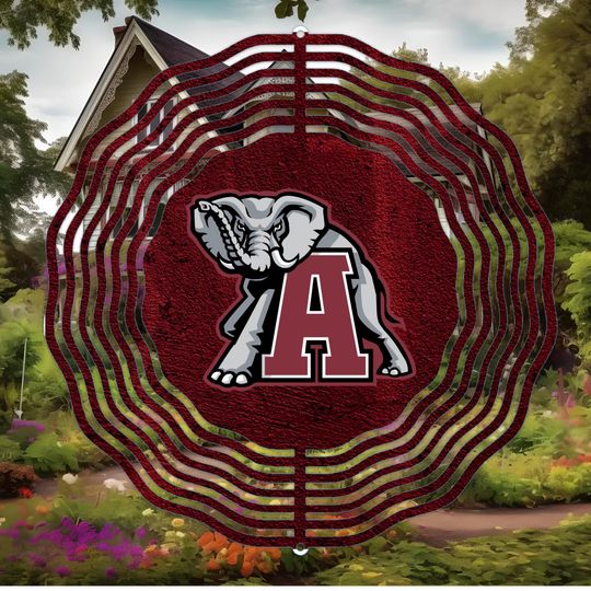 Albm Crimson Tide football wind spinner