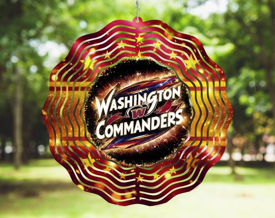 Commanders Wind Spinner, football, Outdoor Decoration, Football Season Gift, Yard Art