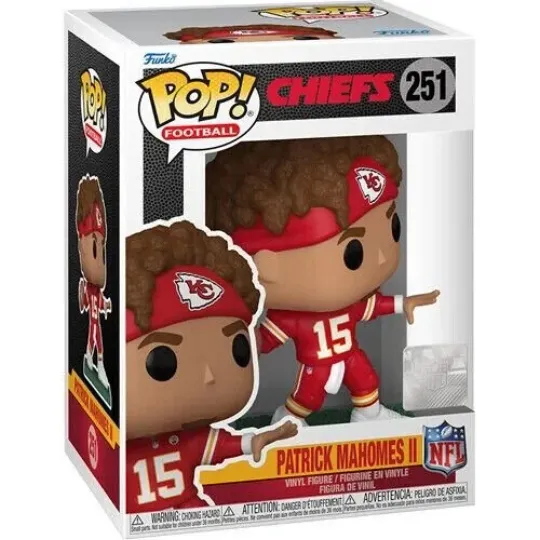 PATRICK MAHOMES #251 FUNKO POP  Collectible Figures KANSAS CITY CHIEFS MAN CAVE GIFT