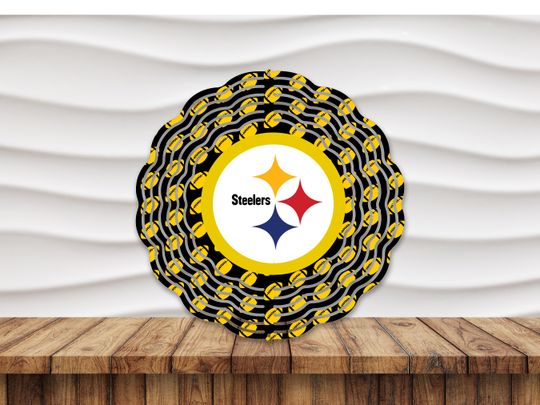 Pittsburgh Steeler Wind Spinner- Steeler Decor - Yard Decor- Garden Decor
