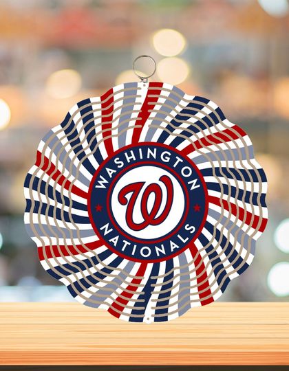 Nationals Baseball Wavy Team Wind Spinner