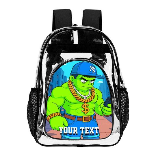 Personalized Superhero Transparent Backpacks