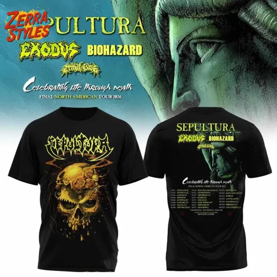Trend Sepultura Band Final North American Tour 2026 3D T-shirt
