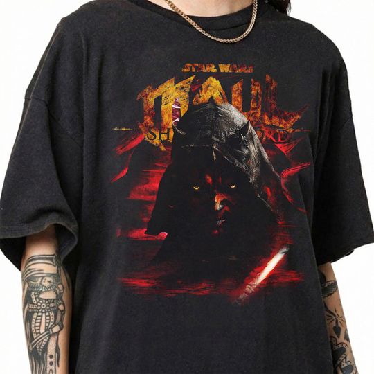 Vintage Darth Maul Shirt, Star Wars Sith Lord Retro T-Shirt, Phantom Menace Graphic Tee, Galaxy's Edge Trip, Star Wars  Fan Gift