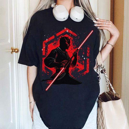 Darth Maul T Shirt, Shadow Lord Graphic Tee, Phantom Menace Shirt, Clone Wars Inspired Tee, Dark Side Sith Shirt, Gift for Fans