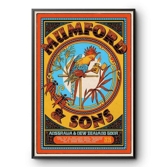 Mumford And Sons Australia And New Zealand Tour 2026 Poster