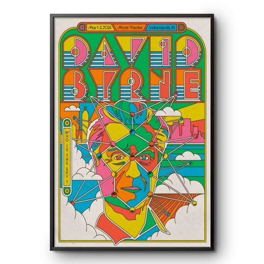 David Byrne May 1-2 2026 In Indianapolis IN Poster