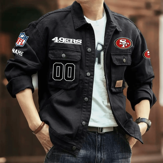San Francisco 49ers Men's Denim Autumn Jackets