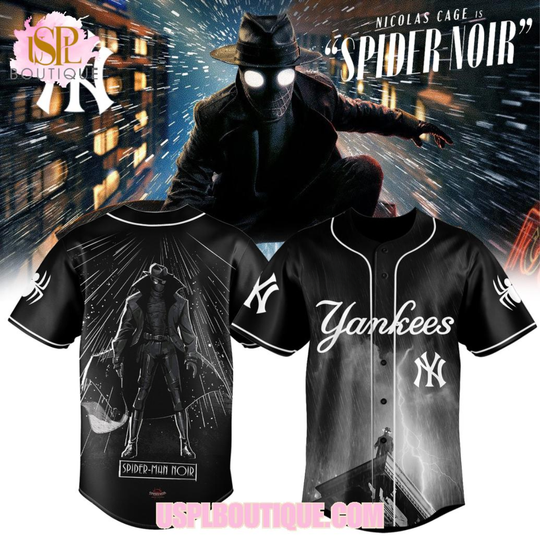 New York Yankees x Nicolas Cage Is “Spider Noir” 2026 Black Jersey
