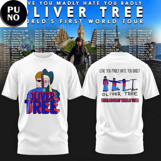 Oliver Tree World’s First World Tour 2026 T-Shirt
