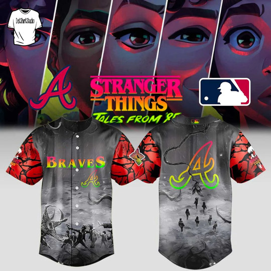 Atlanta Braves x Stranger Things Tales From ’85 Edition Baseball Jersey