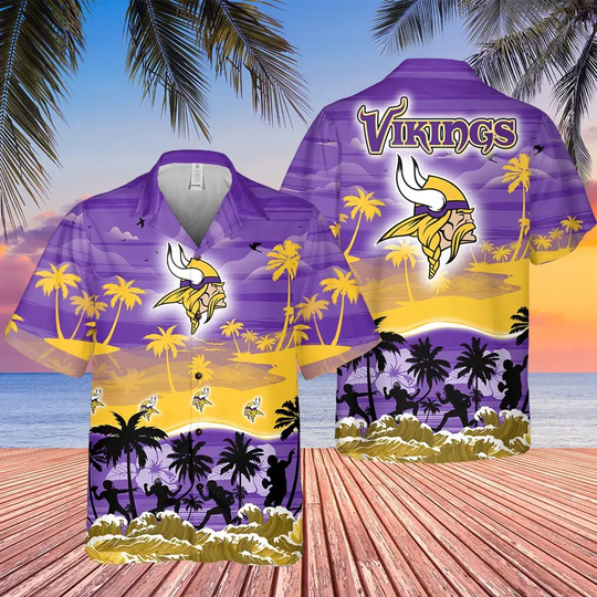 Minnesota Vikings Tropical Hawaiian Shirts