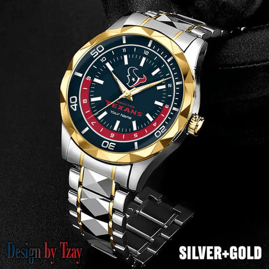 Houston Texans Business Watch For Men Automatic Mechanical Stainless