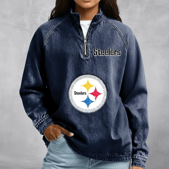 Pittsburgh Steeler Women's Denim Long - Sleeve