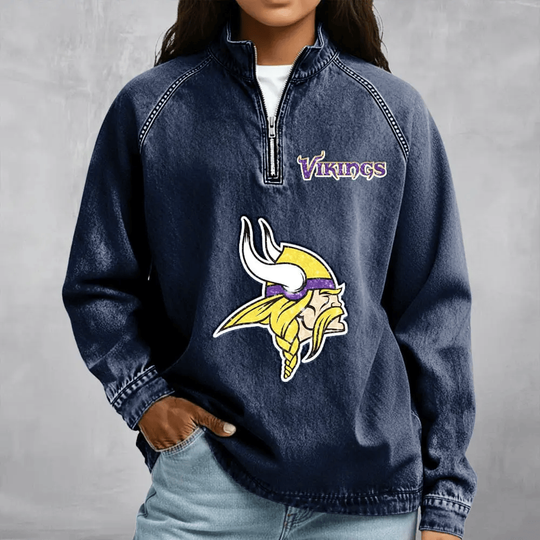 Minnesota Vikings Women's Denim Long - Sleeve