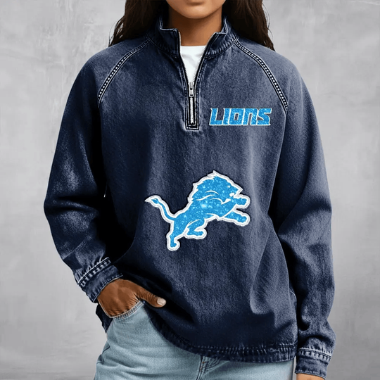 Detroit Lions Women's Denim Long - Sleeve12133 - Sport9Design