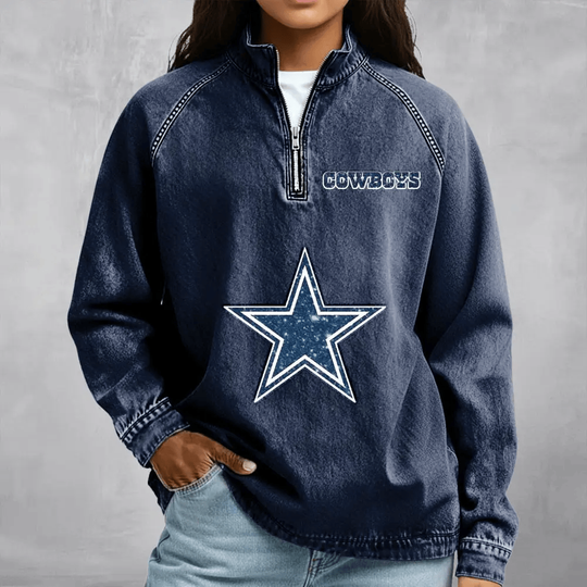 Dallas Cowboys Women's Denim Long - Sleeve