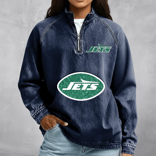 New York Jets Women's Denim Long - Sleeve