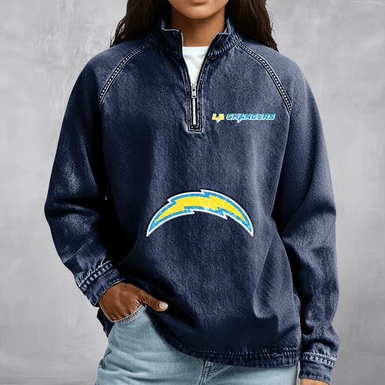 Los Angeles Chargers Women's Denim Long - Sleeve