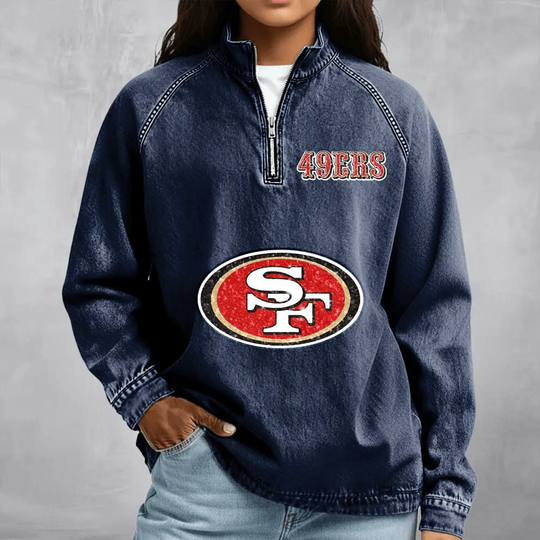 San Francisco 49ers Women's Denim Long - Sleeve