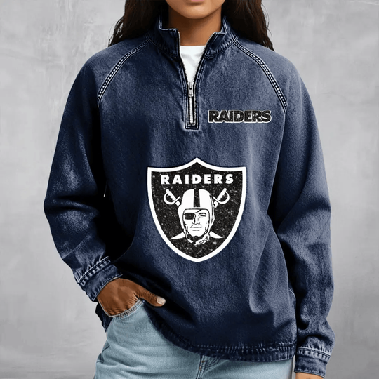 Las Vegas Raiders Women's Denim Long - Sleeve