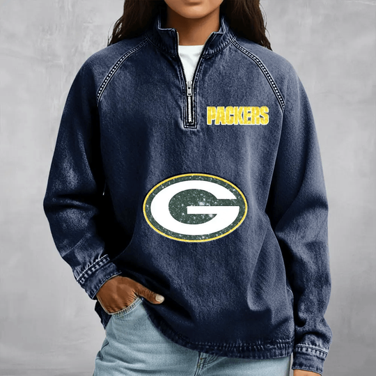 Green Bay Packers Women's Denim Long - Sleeve