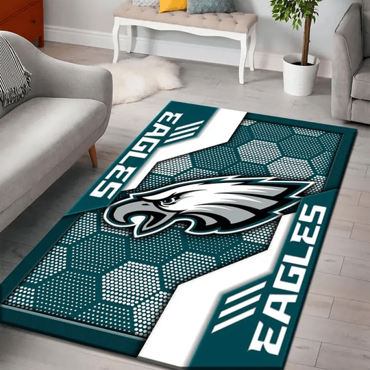 Discover Philadelphia Eagles Rectangle Rug football HF13 Custom DMHF3105 - Sport9Design