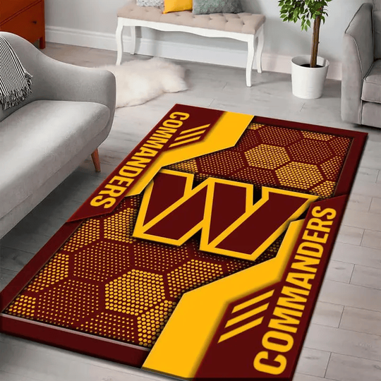 Discover Washington Commanders Rectangle Rug football HF13 Custom DMHF3111 - Sport9Design