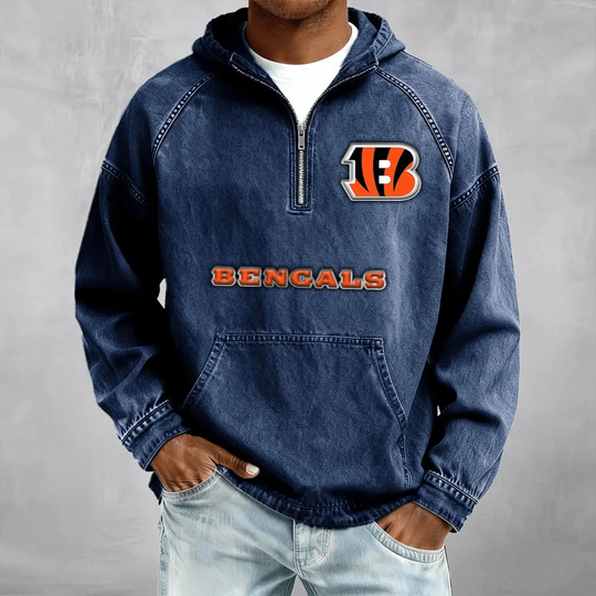 Cincinnati Bengals Men's Denim Long - Sleeve