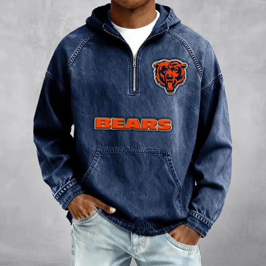 Chicago Bears Men's Denim Long - Sleeve11700 - Sport9Design