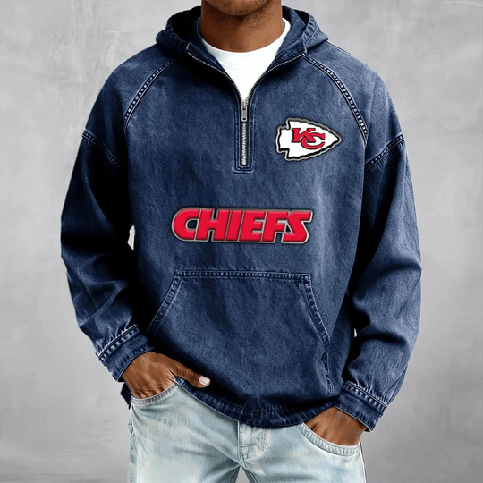 Kansas City Chiefs Men's Denim Long - Sleeve