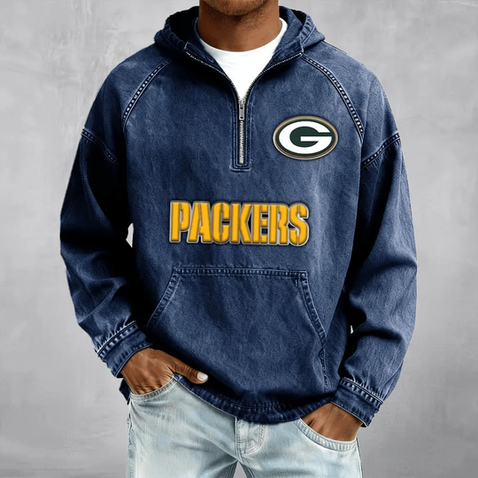 Green Bay Packers Men's Denim Long - Sleeve