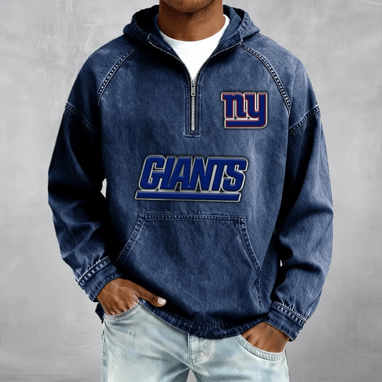 New York Giants Men's Denim Long - Sleeve