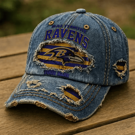 Baltimore Ravens Denim Washed Cap New Style