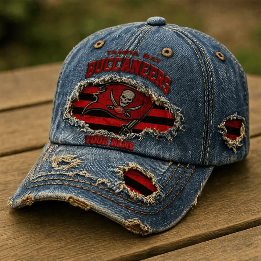 Tampa Bay Buccaneers Denim Washed Cap New Style